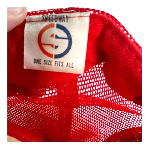 Vintage The Everett Bank Anniversary 1885-1985 Red Hat Trucker Mesh Back S Brand - Picture 6 of 6